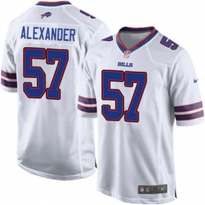 Mens Nike Buffalo Bills #57 Lorenzo Alexander Game White NFL Jersey