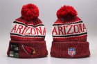 Arizona Cardinals Red Wordmark Cuffed Pom Knit Hat YP