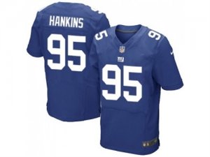 Mens Nike New York Giants #95 Johnathan Hankins Elite Royal Blue Jersey