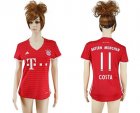 Womens Bayern Munchen #11 Costa Home Soccer Club Jersey