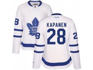 Women Toronto Maple Leafs #28 Kasperi Kapanen White Road Stitched NHL Jersey