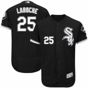 Men\'s Majestic Chicago White Sox #25 Adam LaRoche Black Flexbase Authentic Collection MLB Jersey