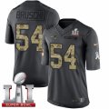 Youth Nike New England Patriots #54 Tedy Bruschi Limited Black 2016 Salute to Service Super Bowl LI 51 NFL Jersey