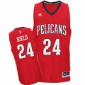 Mens Adidas New Orleans Pelicans #24 Buddy Hield Swingman Red Alternate NBA Jersey