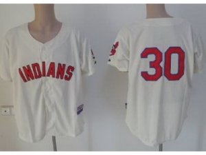 MLB Cleveland Indians #30 Cream Jerseys