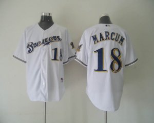 mlb Milwaukee Brewers #18 marcum white