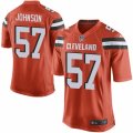 Men's Nike Cleveland Browns #57 Cam Johnson Game Orange Alternate NFL Jersey