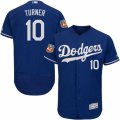 Men's Majestic Los Angeles Dodgers #10 Justin Turner Royal Blue Flexbase Authentic Collection MLB Jersey