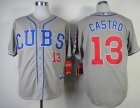 mlb jerseys chicago cubs #13 castro grey[2014 new]