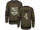 Youth Adidas Los Angeles Kings #4 Rob Blake Green Salute to Service Stitched NHL Jersey