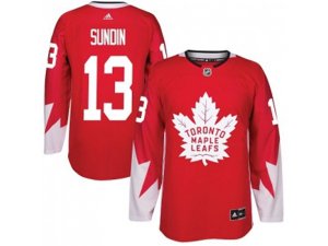 Youth Adidas Toronto Maple Leafs #13 Mats Sundin Red Team Canada Authentic Stitched NHL Jersey