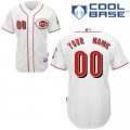 Customized Cincinnati Reds Jersey White Home Cool Base Baseball