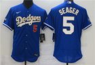 Dodgers #5 Corey Seager Royal Nike 2021 Gold Program Flexbase Jersey