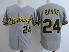 Pirates #24 Barry Bonds Gray Cooperstown Collection Jersey