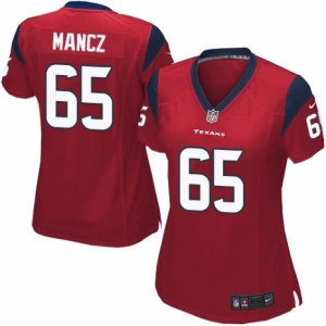 Women\'s Nike Houston Texans #65 Greg Mancz Limited Red Alternate NFL Jersey