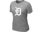 Women MLB Detroit Tigers Heathered L.Grey Nike Blended T-Shirt