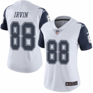 Women\'s Nike Dallas Cowboys #88 Michael Irvin Limited White Rush NFL Jersey