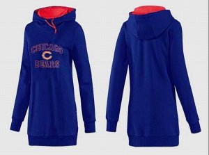 Women Chicago bears Logo Pullover Hoodie-039