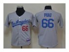 Youth mlb jerseys los angeles dodgers #66 puig grey