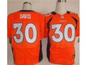 Nike NFL Denver Broncos #30 Terrell Davis Orange Jerseys(Elite)