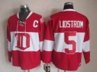 NHL Detroit Red Wings #5 lidstrom classic red jerseys