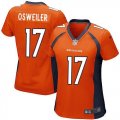 Women Nike Denver Broncos #17 Brock Osweiler Orange jerseys