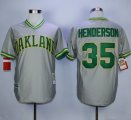 Mitchell And Ness Oakland Athletics #35 Rickey Henderson Grey Stitched MLB Jersey