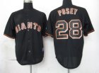 MLB San Francisco Giants #28 Posey Black Fashion