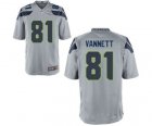 Men's Nike Seattle Seahawks #81 Nick Vannett Game Grey Alternate NFL Jersey