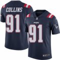 Mens Nike New England Patriots #91 Jamie Collins Limited Navy Blue Rush NFL Jersey