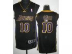 nba Los Angeles Lakers #10 Steve Nash Black Jerseys[Revolution 30]Purple Number