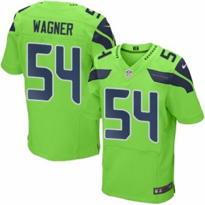 Mens Nike Seattle Seahawks #54 Bobby Wagner Elite Green Rush NFL Jersey