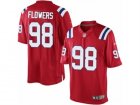Mens Nike New England Patriots #98 Trey Flowers Limited Red Alternate NFL Jersey