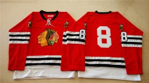 NHL Mitchell And Ness 1960-61 Chicago Blackhawks #8 Noname red Throwback jerseys