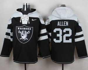 Nike Oakland Raiders #32 Marcus Allen Black Player Pullover Hoodie