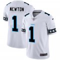 Nike Panthers #1 Cam Newton White Team Logos Fashion Vapor Limited Jersey