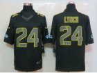 Nike NFL Seattle Seahawks #24 Marshawn Lynch Black Jerseys(Impact Limited)