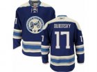 Mens Reebok Columbus Blue Jackets #17 Brandon Dubinsky Premier Navy Blue Third NHL Jersey