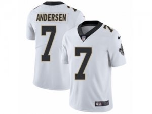 Mens Nike New Orleans Saints #7 Morten Andersen Vapor Untouchable Limited White NFL Jersey