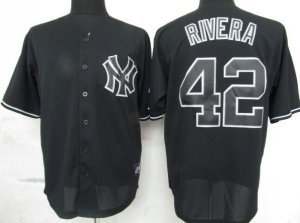 mlb new york yankees #42 rivera black fashion