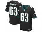 Mens Nike Philadelphia Eagles #63 Dallas Thomas Elite Black Alternate NFL Jersey