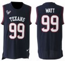 Nike Houston Texans #99 J.J. Watt Navy Blue Team Color Men Stitched NFL Limited Tank Top Jersey