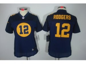 Nike Womens Green Bay Packers #12 Aaron Rodgers Blue Jerseys