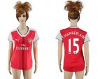 Womens Arsenal #15 Chamberlain Home Soccer Club Jersey