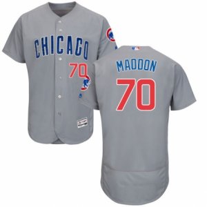 Men\'s Majestic Chicago Cubs #70 Joe Maddon Grey Flexbase Authentic Collection MLB Jersey