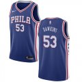 Men Nike Philadelphia 76ers #53 Darryl Dawkins Authentic blue NBA Jersey