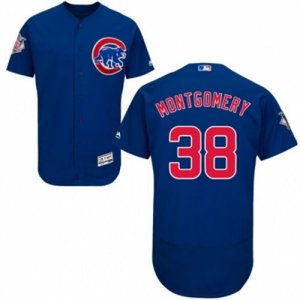 Mens Majestic Chicago Cubs #38 Mike Montgomery Royal Blue Alternate Flexbase Authentic Collection MLB Jersey