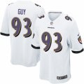 Mens Nike Baltimore Ravens #93 Lawrence Guy Game White NFL Jersey