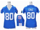 Nike Women New York Giants #80 Victor Cruz blue jerseys[draft him ii top]