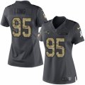 Womens Nike New England Patriots #95 Chris Long Limited Black 2016 Salute to Service NFL Jersey